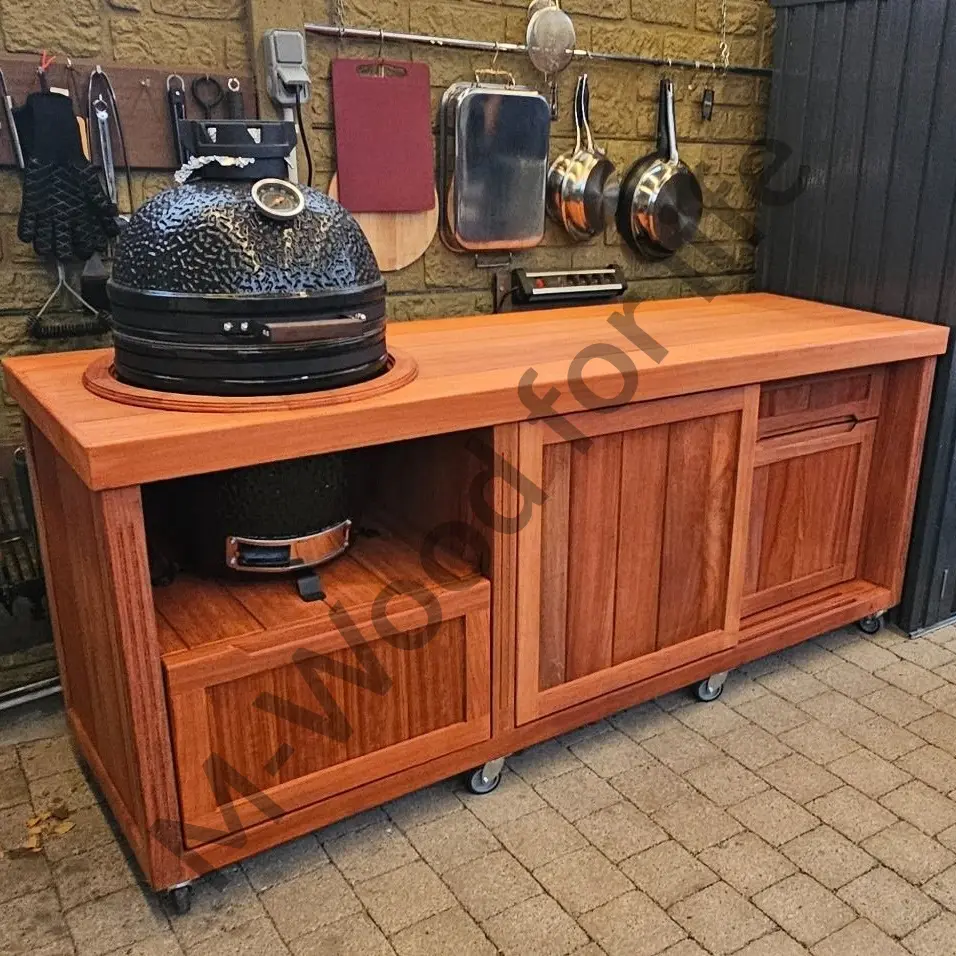 Buitenkeuken in padouk