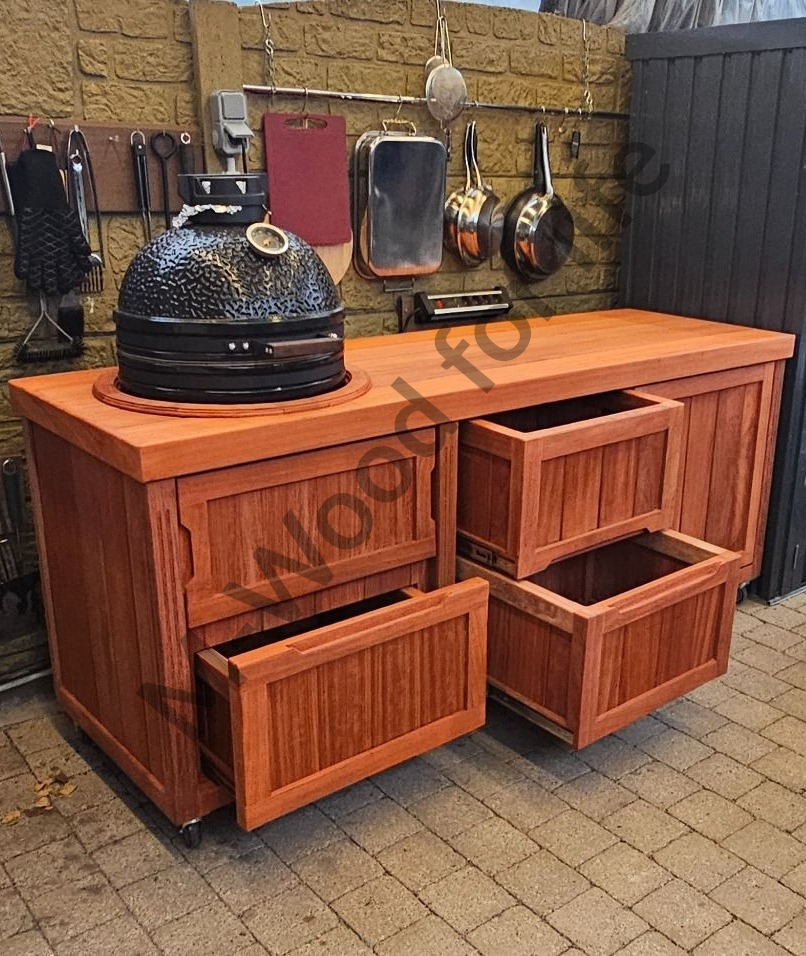 Buitenkeuken in padouk