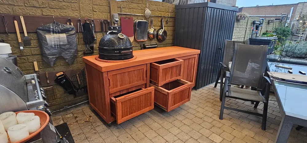 Buitenkeuken in padouk